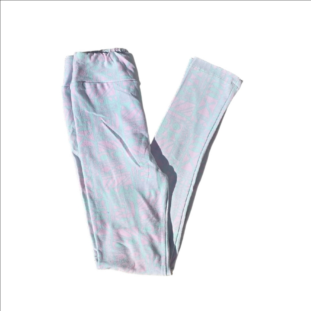 LulaRoe Kids Tie-Dye Print Leggings - L/XL